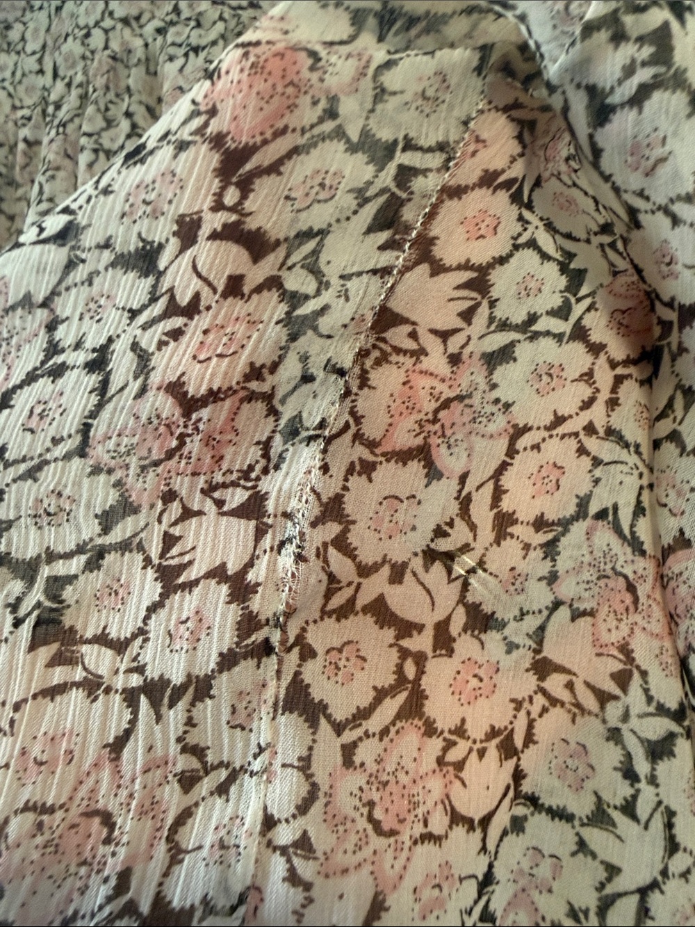 🌻 Anthropologie Staring at Stars Sheer Floral Blouse (flawed) - Picture 7 of 8